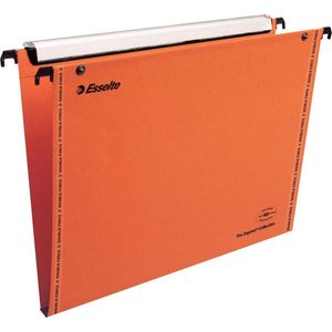 Esselte Orgarex Verticale Hangmap - 15 mm bodem - A4 - 25 stuks - Oranje - Voor Thuiswerken - Ideaal Voor Thuiskantoor