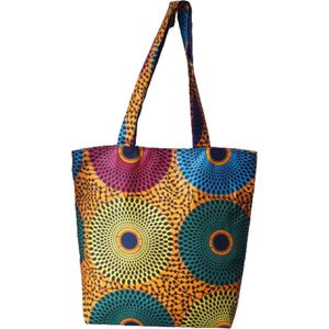 Jacqui's Arts & Designs - African design - schoudertas - handgemaakt - Afrikaanse stof - Afrikaanse print - tote tas - kleurrijk