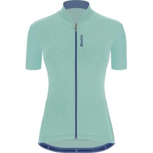 Santini Fietsshirt korte mouwen Dames Turquoise Blauw - Gravel S/S Jersey for woman - XL
