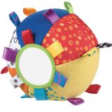 Playgro Vrolijke Pluche Bal - Loopy Loops Chime Ball - Grijp- en Bijtspeelgoed - Belletje - Lintjes