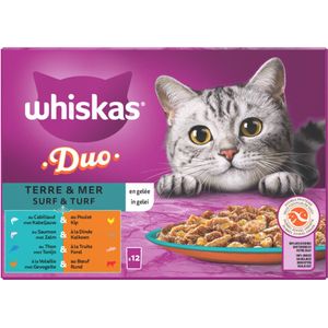 Whiskas Duo Adult Surf & Turf in Gelei Multipack 12 x 85 gr