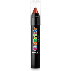 Paintglow Face paint stick - metallic rood - 3,5 gram - schmink/make-up stift/potlood