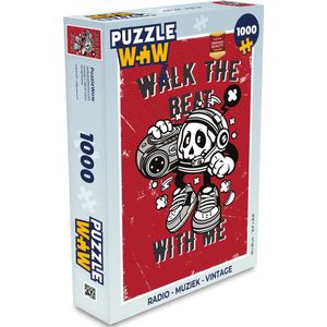 Puzzel Radio - Muziek - Vintage - Legpuzzel - Puzzel 1000 stukjes volwassenen