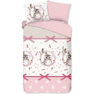 Good Morning Owl Dekbedovertrek - Junior - 120x150 cm - Pink