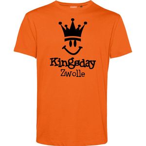 T-shirt kind Zwolle Smiley | Oranje | maat 164