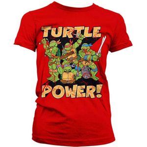 Teenage Mutant Ninja Turtles Dames Tshirt -M- Turtle Power! Rood