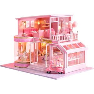 Miniatuurhuisje - bouwpakket - Miniature restaurant - Carousel - Diy House