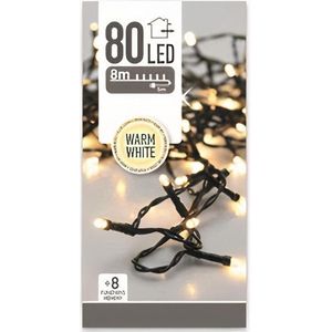 Home & Styling Kerstboomverlichting 8 M Rubber Wit/geel 80 Stuks