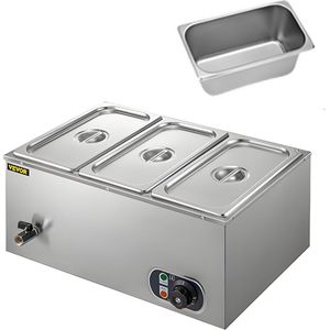 Buffetwarmer Electrisch - Chafing Dish - Warmhoudbakken - Warmhoudbakken 3 Voor Buffet - 3 Delig - 24 Liter