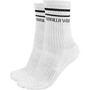 Gorilla Wear - Crew Sokken 2-Pack - Wit - EU 35-38