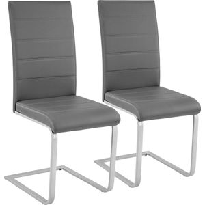 tectake® - set van 2 eetkamerstoelen Bettina grijs - 402551