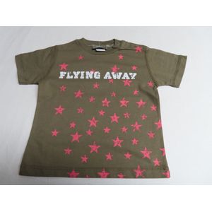 T shirt - Korte mouwen - Jongens - Kakibruin , roze - Sterren - 3 jaar 98