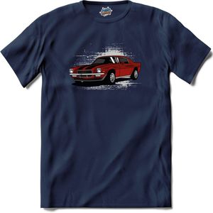 Vintage Car | Auto - Cars - Retro - T-Shirt - Unisex - Navy Blue - Maat XL