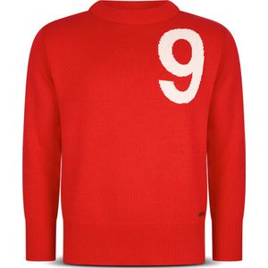 Sweater Nummer 9 - Rood - Maat S - Heren Trui