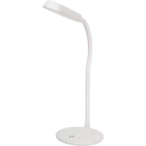Oplaadbare Bureaulamp - LED - Draadloos opladen - Leeslamp - Wit - Ø 12 x 22 cm - Led bureaulamp- LED lamp - Oplaadbare ledlamp - Dimbaar- Snoerloos