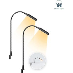 LifeStages - Bedlampjes Leeslampjes - Leeslamp Bed met Dimfunctie - Bedlampjes leeslampjes Volwassenen Slaapkamer - Leeslampje Boxspring - Hoofdbord Bedlampje - Zwart