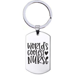 Sleutelhanger RVS - Worlds Coolest Nurse