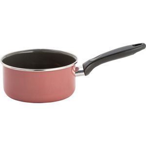 Lite-Body - Magnus steelpan - Ø18 CM - 1,75 l - Emaille - Peach Roze - Inductie en gas