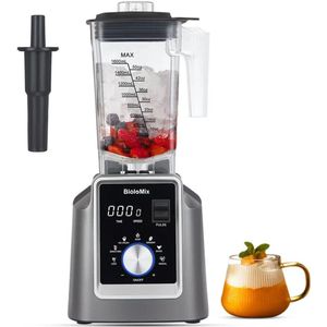 Digitale Automatische Blender - Professioneel Gebruik - Krachtige Blender - 6 Programma's - 9 Snelheden - 1.6 Liter - 2200W - Grijs