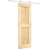 vidaXL - Schuifdeur - met - beslag - 70x210 - cm - massief - grenenhout