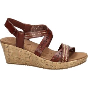 Skechers Beverlee dames sandaal - Cognac - Maat 39