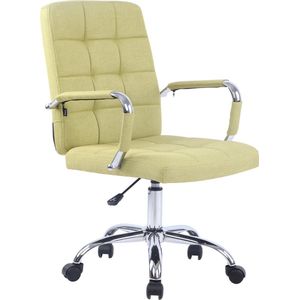 Moderne bureaustoel geel - Stof - Ergonomische stoel - Office chair - Verstelbaar - Voor volwassenen