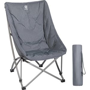 Opvouwbare Luxe Campingstoel met Hoge Rugleuning - Gevoerd, Draagbaar en Belastbaar tot 120 kg