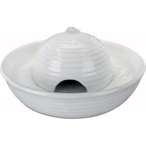 DD Drinkfontein Kat Keramiek - Waterfontein Kat - Kattenfontein - 32x17x32cm - Wit
