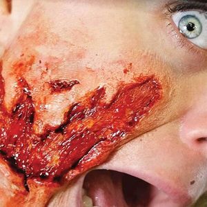 Partychimp Nep Wond Opengescheurde Huid Vleeswond voor bij Halloween Kostuum Volwassenen - Latex
