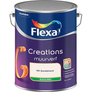 Flexa - Creations Muurverf Extra Mat - Wit Zandstrand - Mengverf - 5 Liter