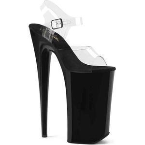 Pleaser - BEYOND-008 Sandaal met enkelband, Paaldans schoenen - Paaldans schoenen - 40 Shoes - Zwart