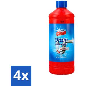 At Home - Clean - Afvoer Ontstopper - Gel - Sterk - 1 L - Voordeelverpakking - 4 stuks