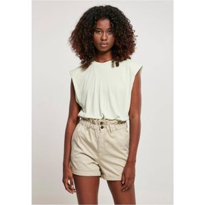 Urban Classics - Modal Padded Shoulder Mouwloze top - S - Groen