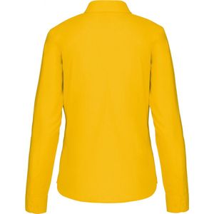 Blouse Dames XS Kariban Lange mouw Yellow 65% Polyester, 35% Katoen