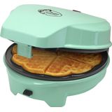 Bestron 3-in-1 cakemaker in retro-design, met 3 verwisselbare bakplaten: donut-, cupcake- en cakepopmaker, met indicatielampje & antiaanbaklaag, 700 watt, kleur: mint