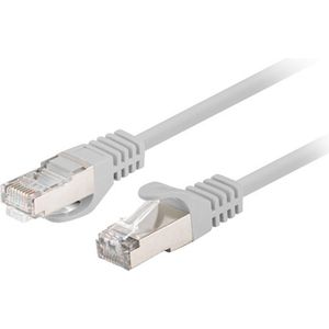 Lanberg - Set van 10 stuks, 0,5 m grijze Cat.6 FTP Ethernet-netwerkkabel PCF6-20CC-0050-S