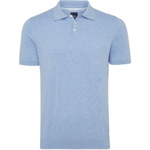 Tresanti Heren Poloshirt Blauw Contrast Boord Piqué Regular Fit - 3XL