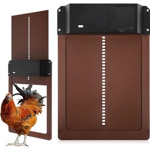 Kippenluik Automatisch - Chickenguard - Kippendeur - Automatische - Hokopener - Voor Kippen - Kippenluikje Op Batterijen - Kippenhok Deur - Opener - Met Ren - Kippengaas