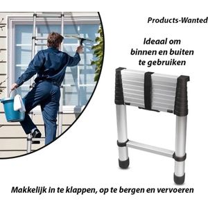 Telescopische Uitschuifbare Softclose Ladder 2,6 Meter
