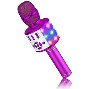 Microfoon Kinderen Speelgoed - Microfoon Kinderen Karaoke - Microfoon Bluetooth Kids - Paars