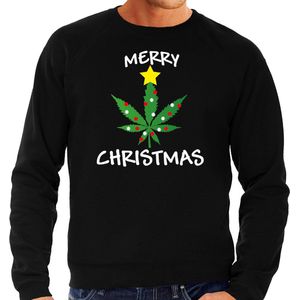 Bellatio Decorations Foute humor Kersttrui wiet Kerst - sweater zwart - heren XL