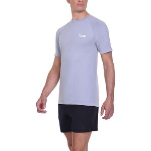 TCA Mannen SuperKnit Technisch ontworpen Gym Hardloop Trainings T-shirt - Licht Grijs, S
