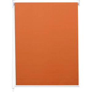 Rolgordijn MCW-D52, raamrolgordijn zijwaartse tochtwering, 120x160cm zonwerende verduistering ondoorzichtig ~ oranje