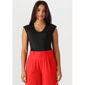 Rosemunde Billie Capsleeve V-neck Tops & T-shirts Dames - Zwart - Maat 42