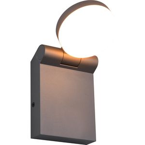 LED Tuinverlichting - Wandlamp Buitenlamp - Torna Nuri - 7.5W - Aanpasbare Kleur - Spatwaterdicht IP44 - Mat Antraciet - Aluminium
