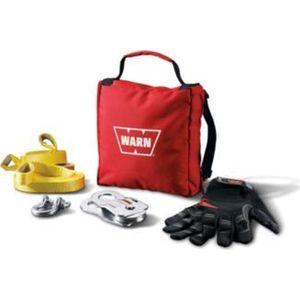 Warn Recovery set - Klein - voor lieren tot 2903kg - Warn 88915 - Compleet met boomband, d-sluiting, treklint, handschoenen en snatch block