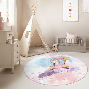 Kinderkamer Vloerkleed Rond Tapijt|Educatieve kindertapijten|Antislip Kindervloerkleed|Kinderen Tapijt Decor|Speelkleed|Kleurrijk kindervloerkleed|Magische Eenhoorn