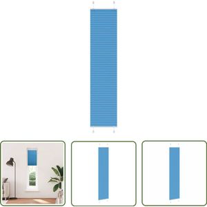 The Living Store Plissé rolgordijn 50x200 cm stofbreedte 49,4 cm polyester blauw - Plisségordijn - Rolgordijn - Gordijnen - Privacy Screen - Zonwering