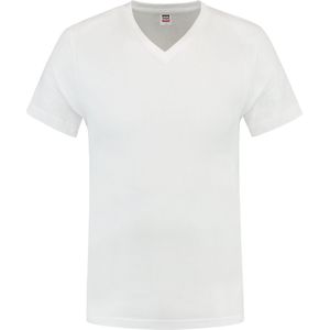 Tricorp T-shirt V-hals fitted - Casual - 101005 - Wit - maat L