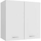vidaXL - Hangkast - Lyon - 60x31x60 - cm - bewerkt - hout - wit